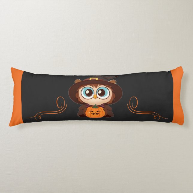 Owl/Fall/Autumn/Halloween/pumpkin Body Pillow (Front)