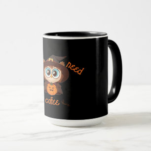 Owl/Fall/Autumn/Halloween/pumpkin Mug