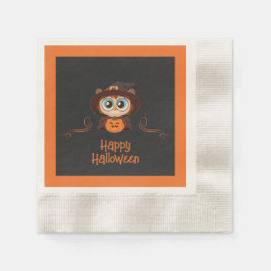 Owl/Fall/Autumn/Halloween/pumpkin Napkin