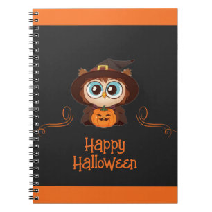 Owl/Fall/Autumn/Halloween/pumpkin Notebook