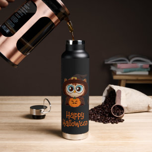 Owl/Fall/Autumn/Halloween/pumpkin Water Bottle