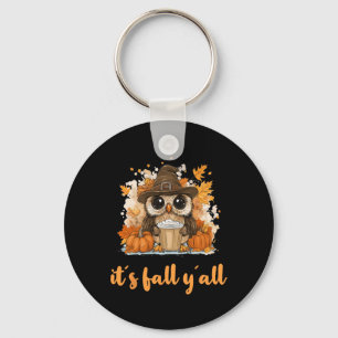 Owl Fall Thanksgiving It´s Fall Yáll Keychain