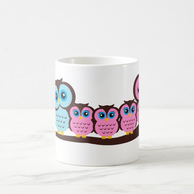 Owl Family of Five Coffee Mug (Center)