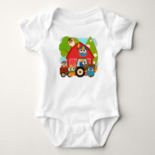 Owl Farmers Baby Bodysuit
