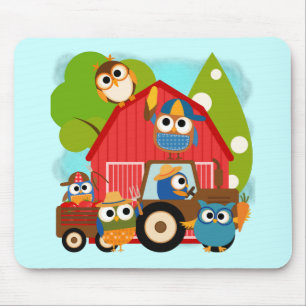 Owl Farmers Mouse Pad