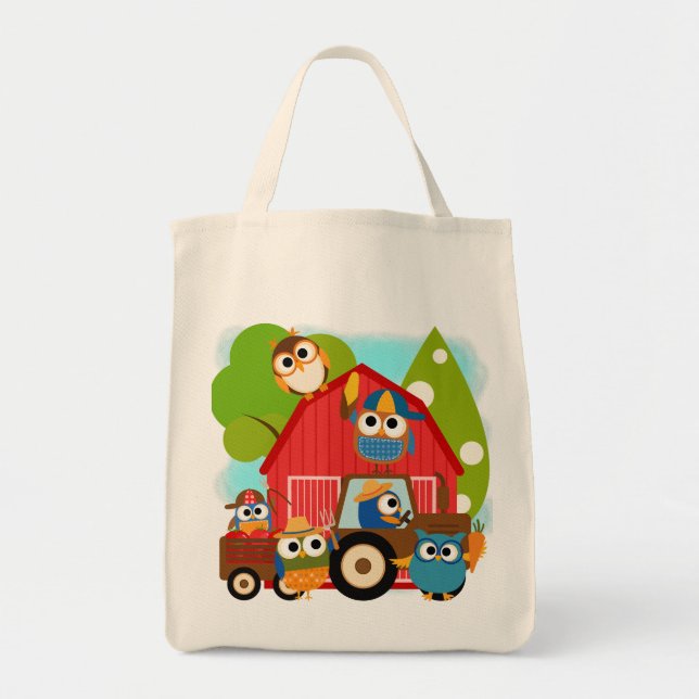 Owl Farmers Tote Bag (Front)