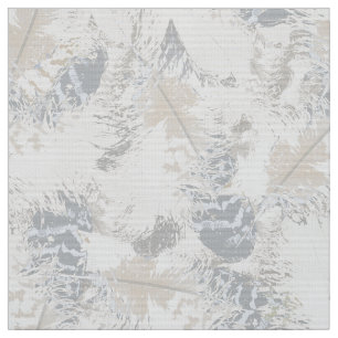 owl Feathers, grey, beige and blue, bird, light, Fabric