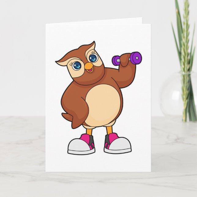 Owl Fitness Dumbbell Card (Front)