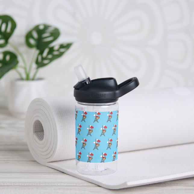 Owl Flying with Heart Balloons in Paris Water Bottle (Yoga)