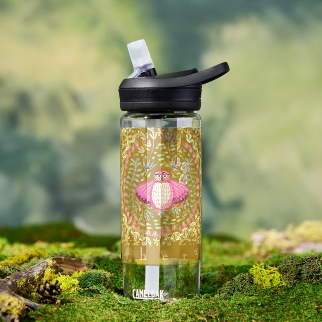 Owl Folk Olive Water Bottle (Outdoor)