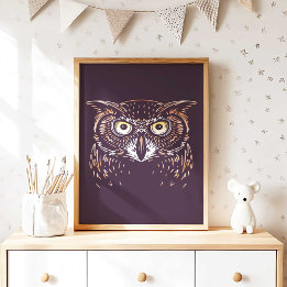 Owl | Forest Animal Owl Wall Print