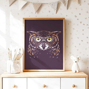 Owl   Forest Animal Owl Wall Print