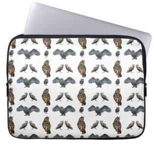 Owl Frenzy Laptop Sleeve (choose colour)