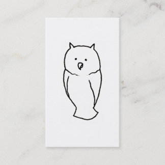 Owl - Fun cute totem line drawing art CUSTOMIZE IT Business Card