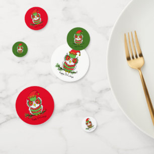 Owl Funny Christmas Cute Kids Confetti