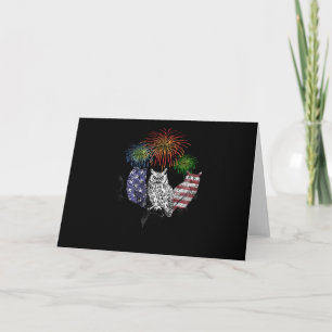 Owl Gift 4th July Owl Card
