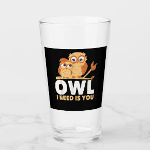 Owl Gift  Great Cute Owl Bird Lovers Glass