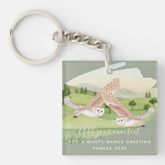 OWL GIFTS - Personalized Keychain (Front)