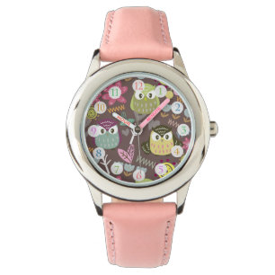 Owl Girl Brown Watch