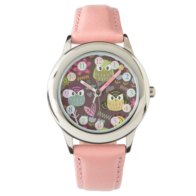 Owl Girl Brown Watch (Front)