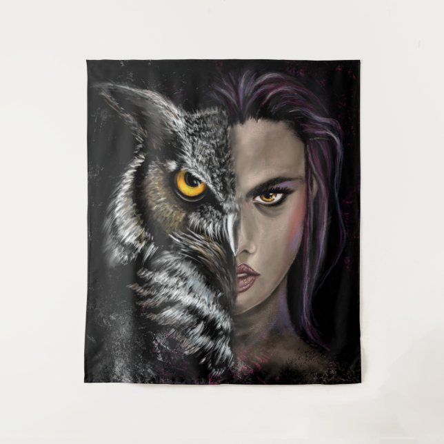 Owl Girl Tapestry (Front)