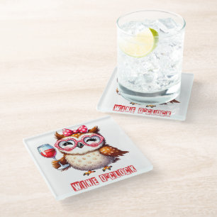 Owl Glass Coaster