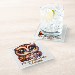 Owl Glass Coaster
