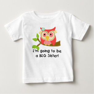 Owl Going to be a Sister Baby T-Shirt