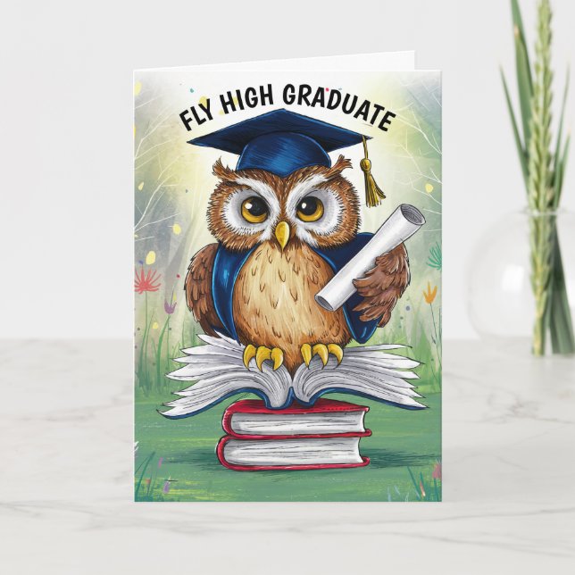 Owl Graduation Personalized Card (Front)