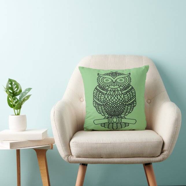 Owl (green) - Pillow (Chair)
