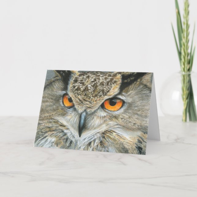 Owl Greeting Card - Blank (Front)