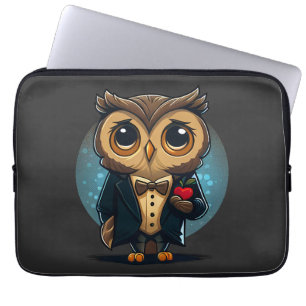 Owl Groom in Love: Perfect Valentine's Day Gift Laptop Sleeve