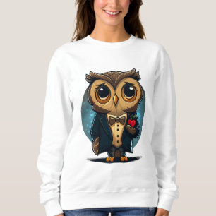 Owl Groom in Love: Perfect Valentine's Day Gift Sweatshirt