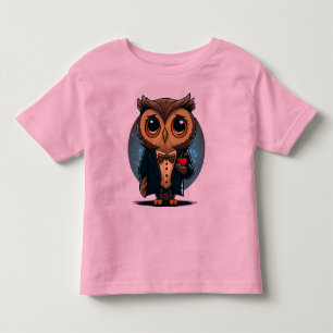 Owl Groom in Love: Perfect Valentine's Day Gift Toddler T-shirt