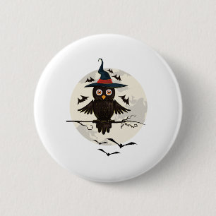 Owl Halloween 2 Inch Round Button