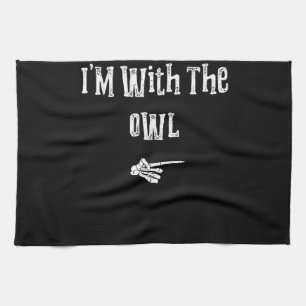Owl Halloween Costume Funny Couples Matching Kitchen Towel