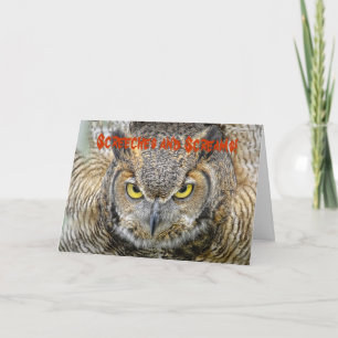 Owl Halloween Greeting Card