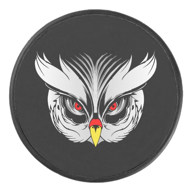 Owl head hockey puck (Front)