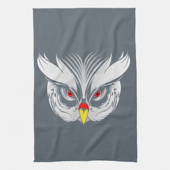 Owl head kitchen towel (Vertical)