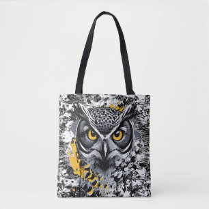Owl Head - Owl Tote Bag - Cute Owl Tote Bag
