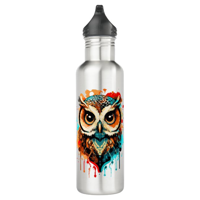 Owl Head - Owl Water Bottle - Cute Owl  (Right)
