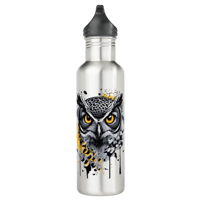 Owl Head - Owl Water Bottle - Cute Owl  (Right)