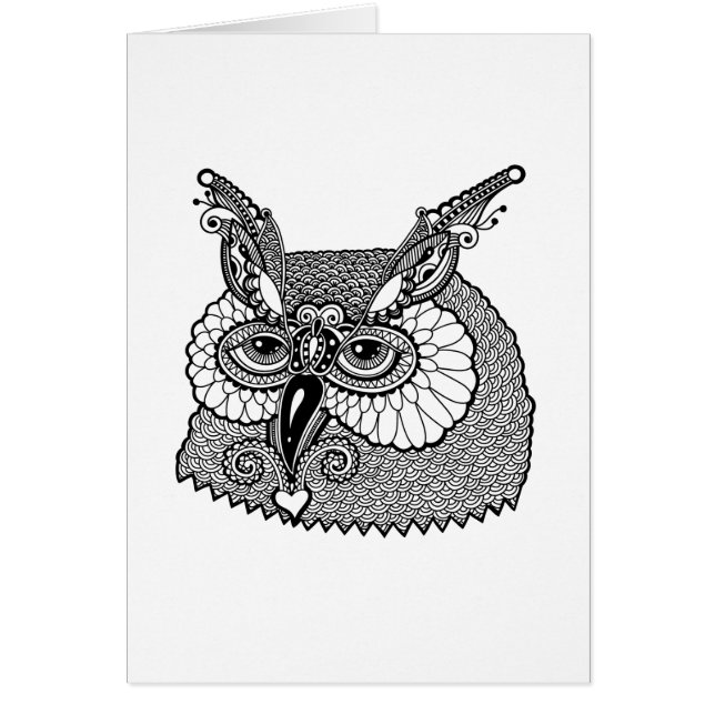 Owl Head Zendoodle (Front)