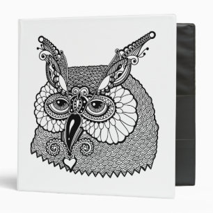 Owl Head Zendoodle Binder