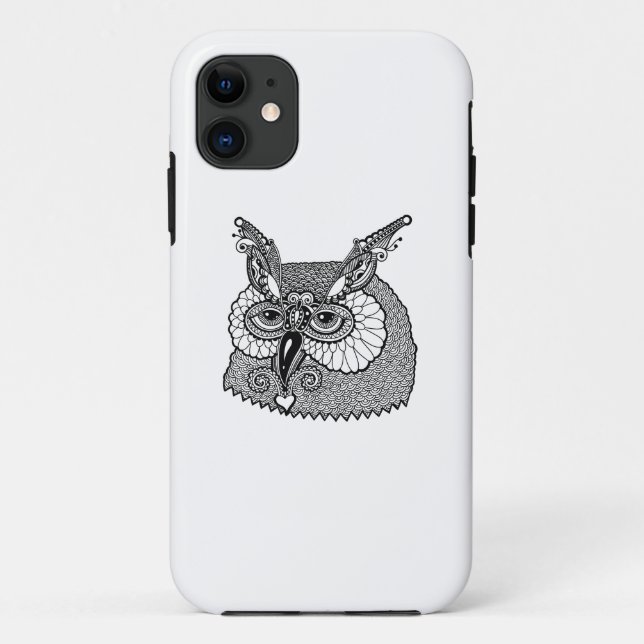 Owl Head Zendoodle Case-Mate iPhone Case (Back)