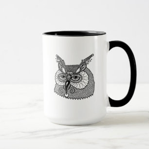 Owl Head Zendoodle Mug