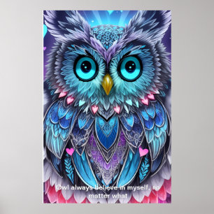 Owl Heartfelt Words: A Personalized Gift of Love Poster