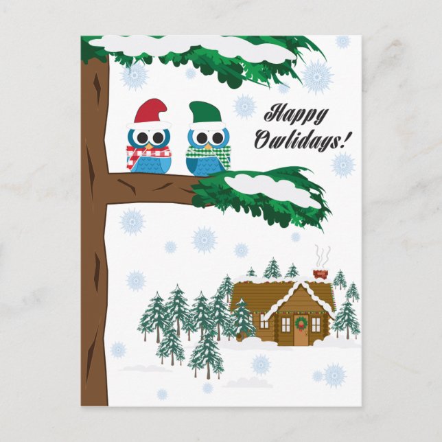 Owl Holiday Card (Front)