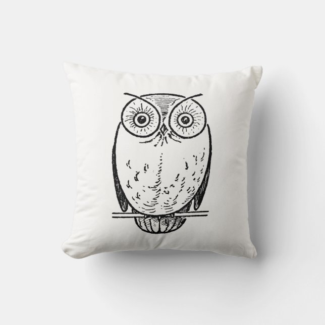 Owl Hoot Throw Pillow (Front)