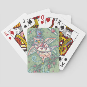 OWL HOOTS N' HEARTS PINK BICYCLE PLAYING CARDS